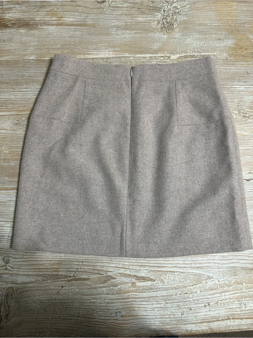 J. Crew Classic Taupe Wool-Blend Mini Skirt sz 8
